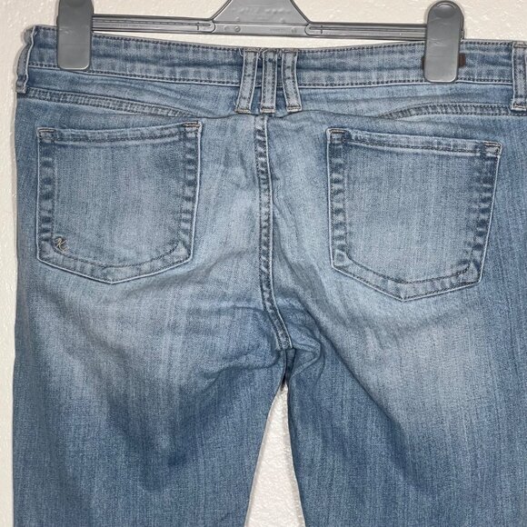 Kut From The Kloth Size 8 Distressed Rolled Cuff Blue Denim Jeans Women - Picture 5 of 15